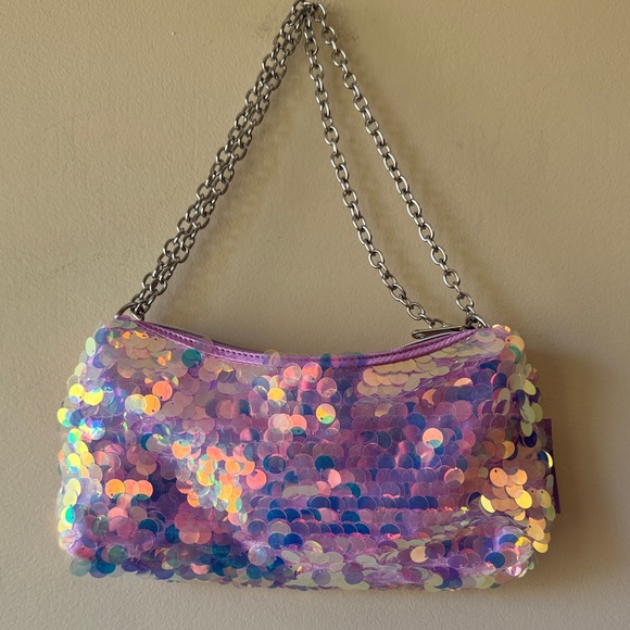Claire's Handbags - Claire's Purple Sequin Shoulder Bag